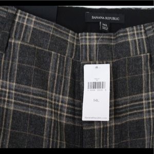 Plaid High Rise Wide Leg Pants